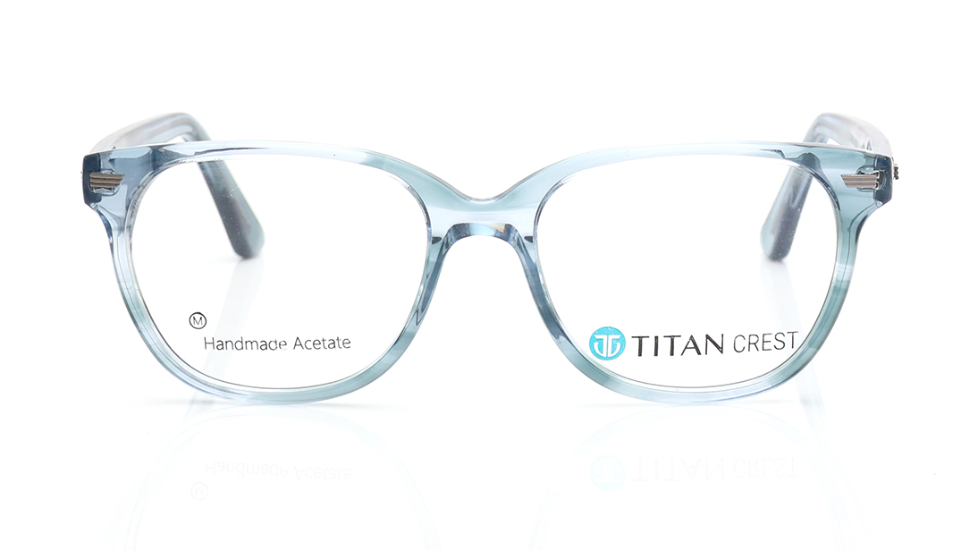 Image 1 of Grey Rectangle Eyeglasses for Women from Titan Available at Titan Eye+