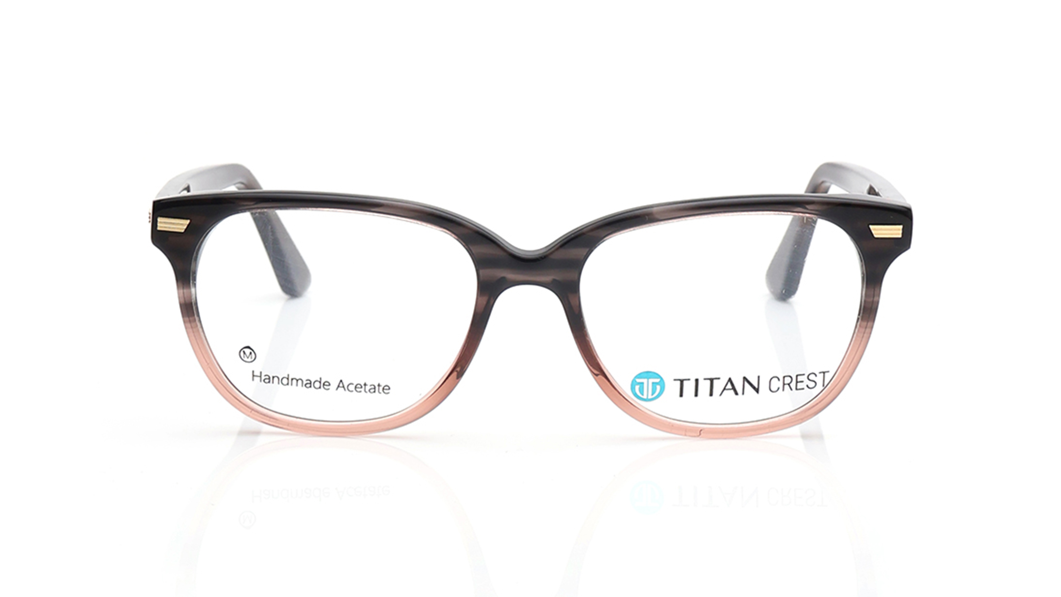 Image 1 of Round Blue Rimmed Eyeglasses for Women from Titan Available at Titan Eye+