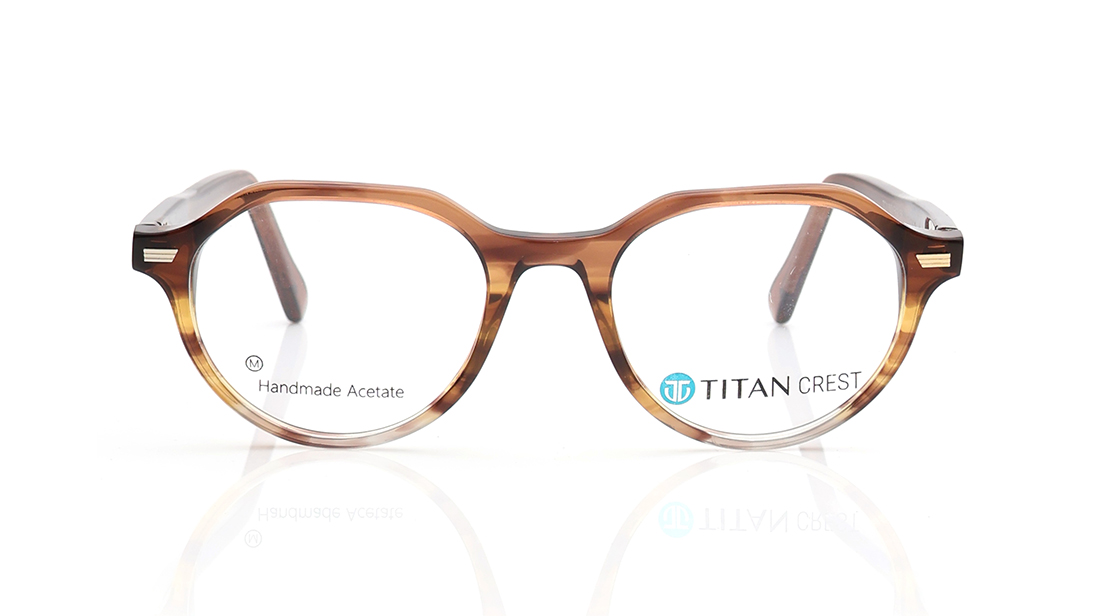 Image 1 of Blue Round Eyeglasses for Men from Titan Available at Titan Eye+