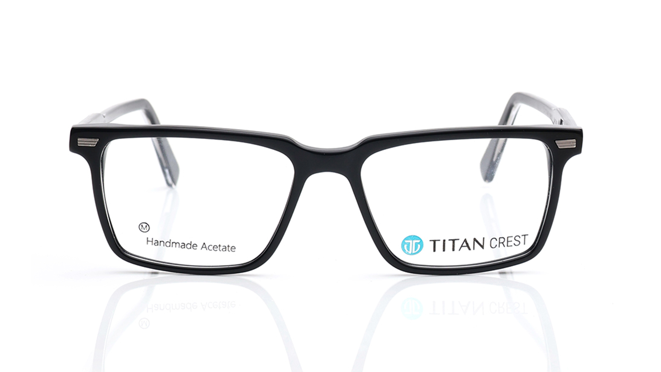 Image 1 of Grey Rectangle Eyeglasses for Men from Titan Available at Titan Eye+