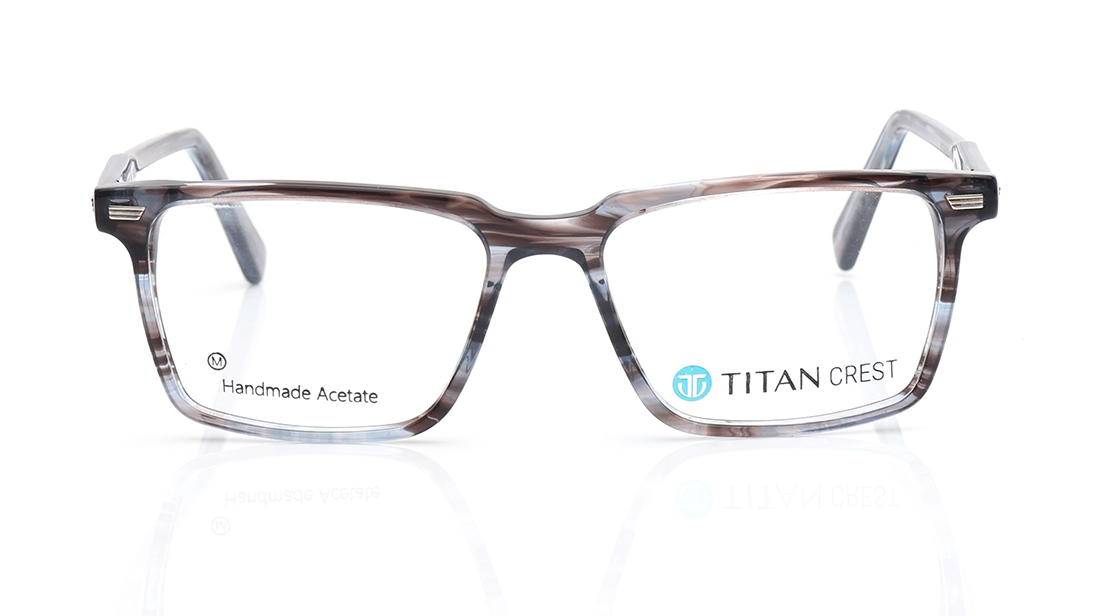 Image 1 of Rectangle Green Rimmed Eyeglasses for Men from Titan Available at Titan Eye+