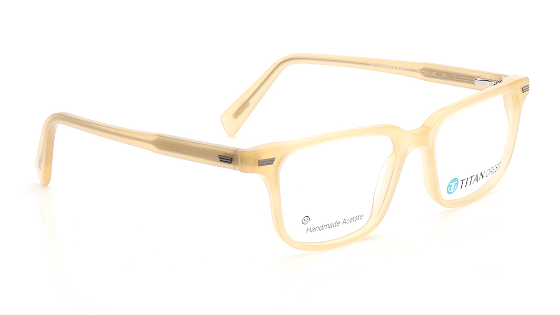 Rectangle Brown Rimmed Eyeglasses for Men