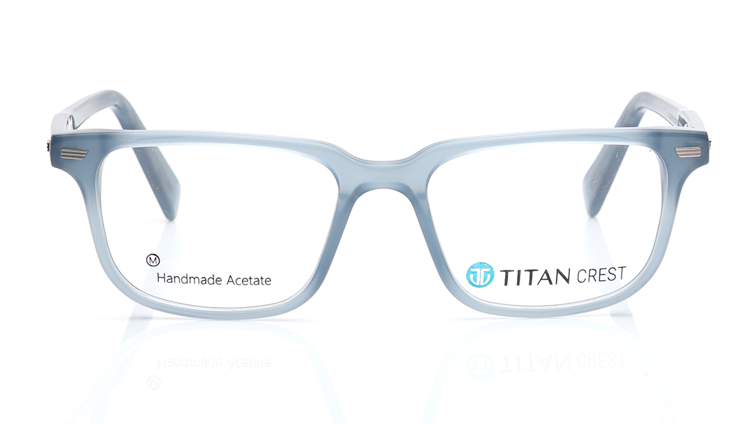 Image 1 of Rectangle Green Rimmed Eyeglasses for Men from Titan Available at Titan Eye+