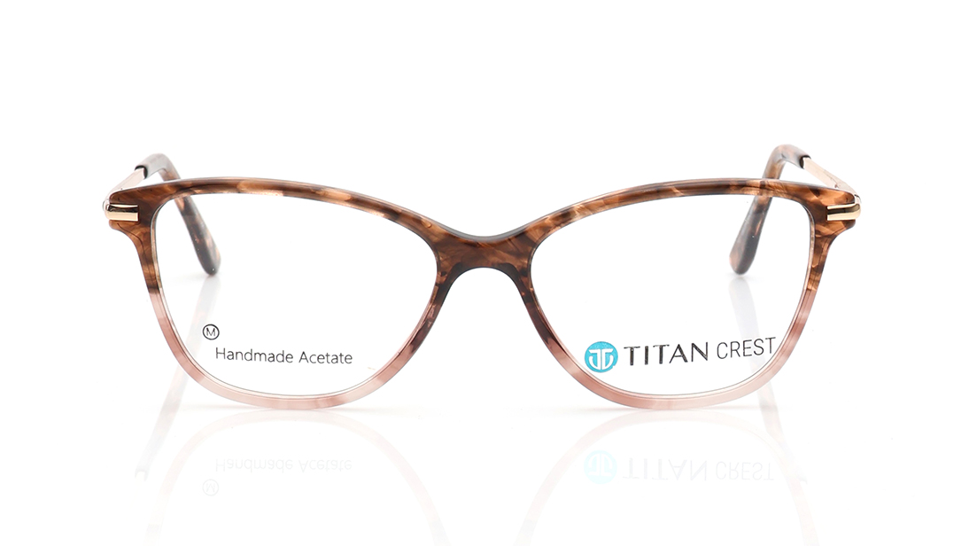 Image 1 of Brown CatEye Eyeglasses for Women from Titan Available at Titan Eye+