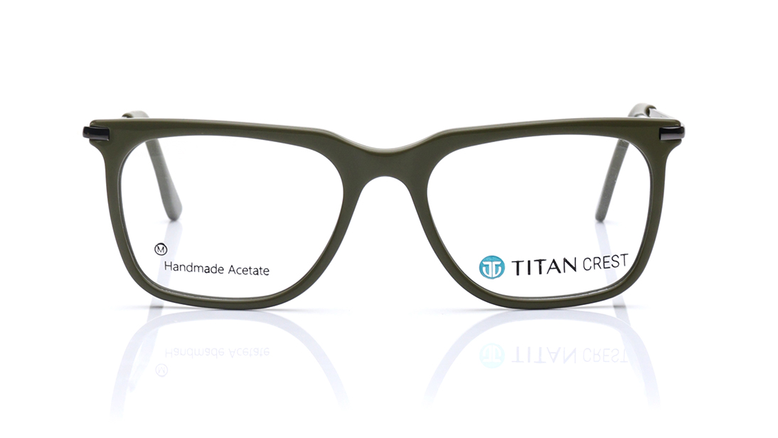 Image 1 of Olive Square Eyeglasses for Men from Titan Available at Titan Eye+