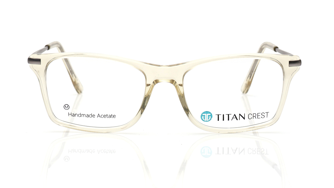 Image 1 of Yellow Rectangle Eyeglasses for Men from Titan Available at Titan Eye+