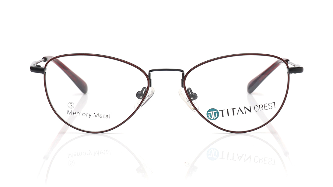 Image 1 of Black CatEye Rimmed Eyeglasses for Women from Titan Available at Titan Eye+