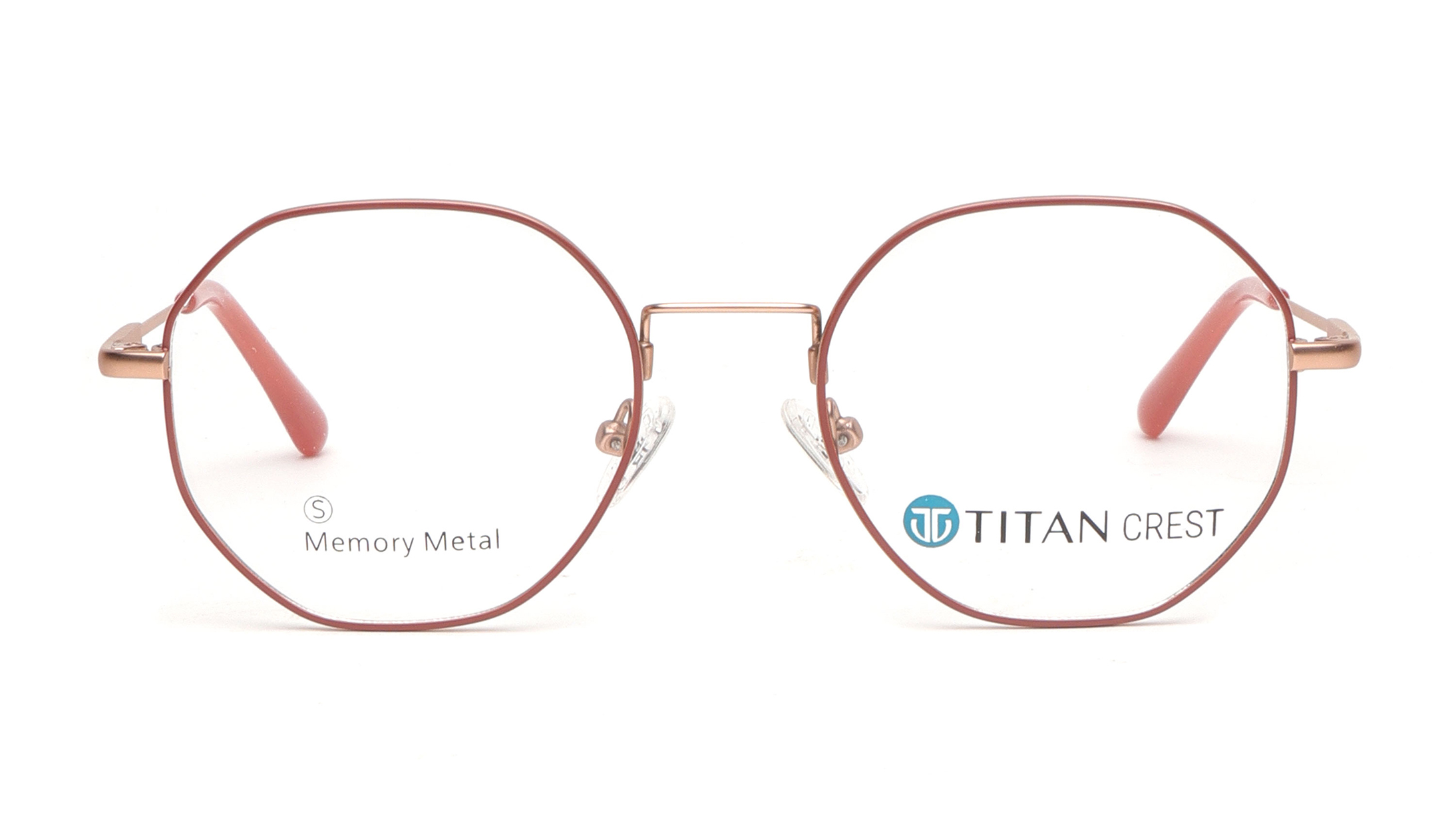 Image 1 of Orange Geometric Eyeglasses for Women from Titan Available at Titan Eye+
