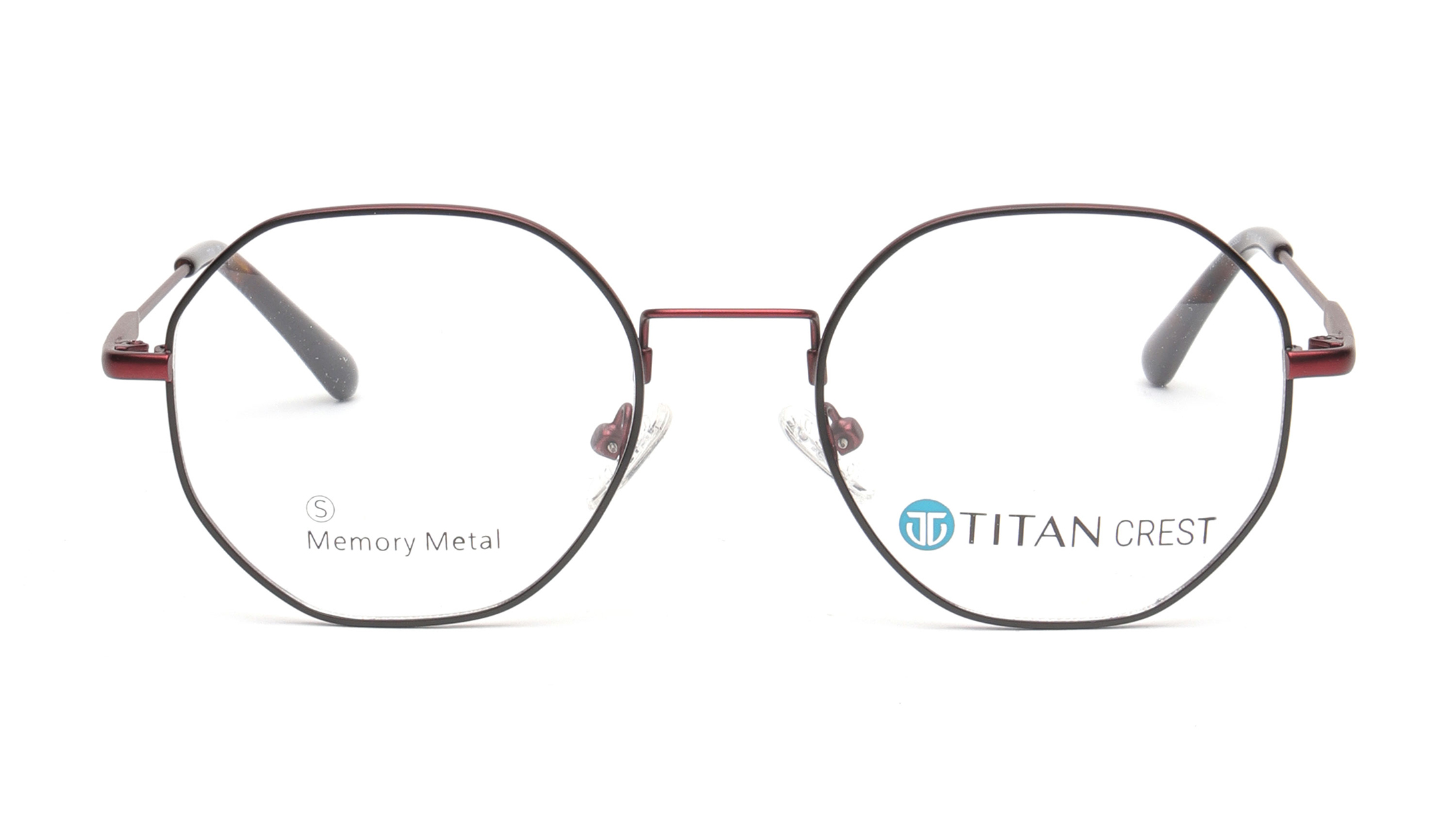 Image 1 of Black Geometric Eyeglasses for Women from Titan Available at Titan Eye+