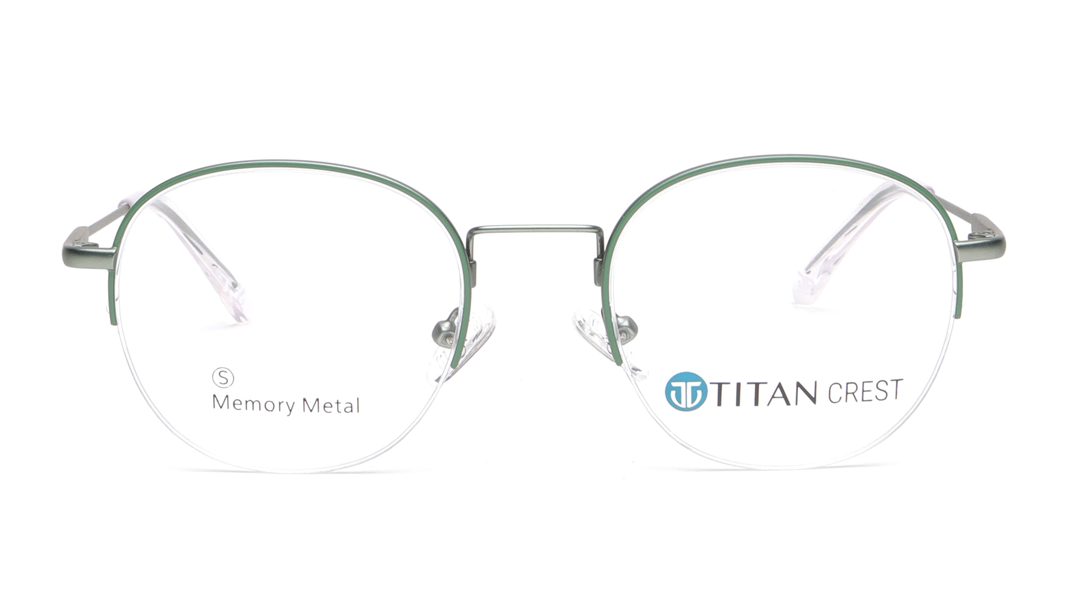 Image 1 of Green Round Eyeglasses for Men and Women from Titan Available at Titan Eye+