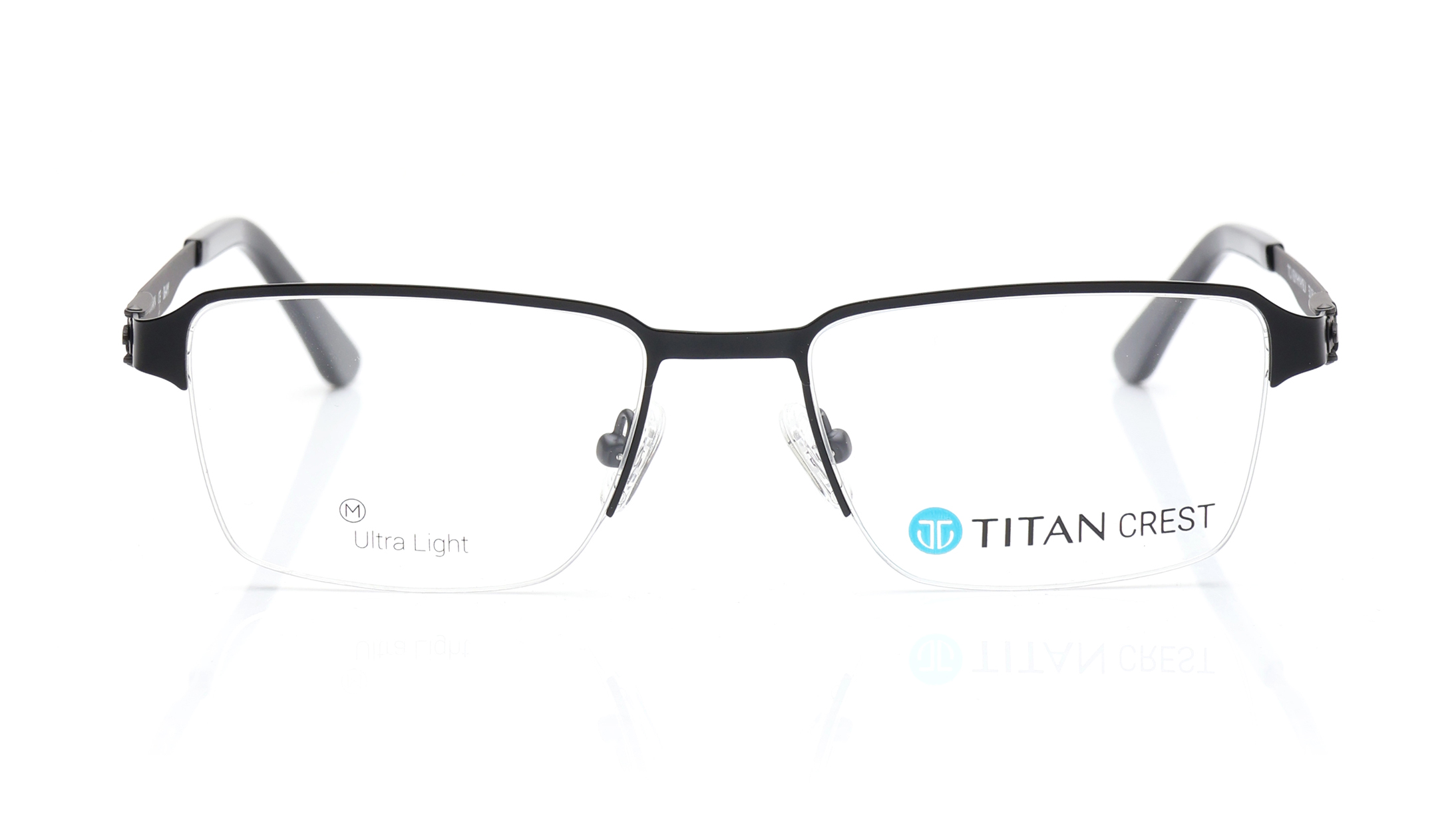 Image 1 of Black Rectangle Eyeglasses for Men from Titan Available at Titan Eye+