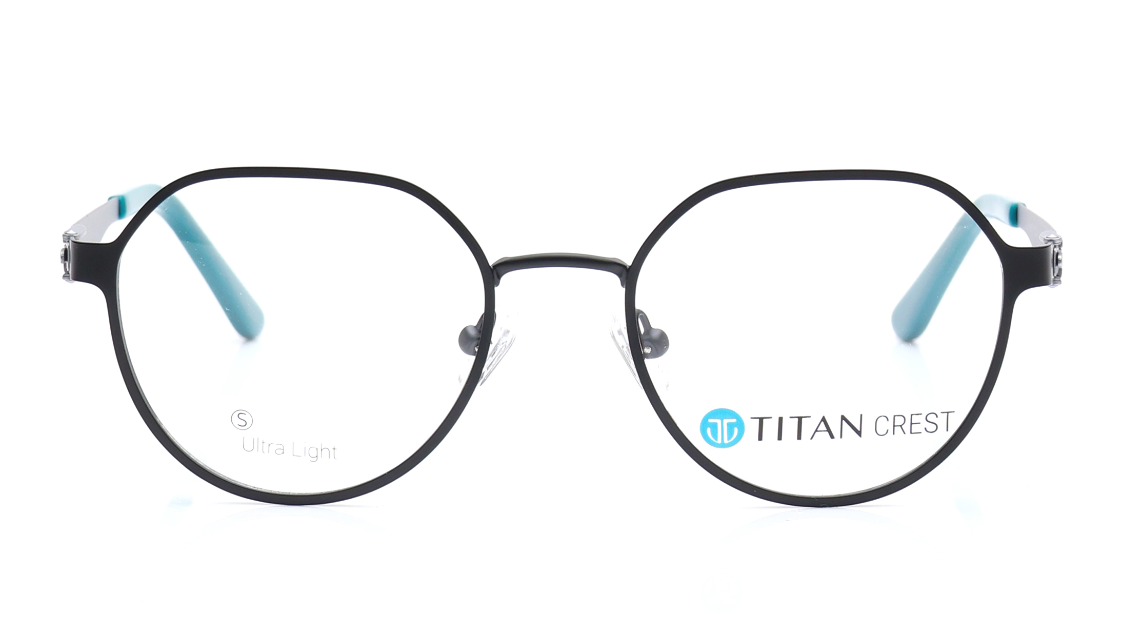 Image 1 of Black Round Eyeglasses for Men and Women from Titan Available at Titan Eye+