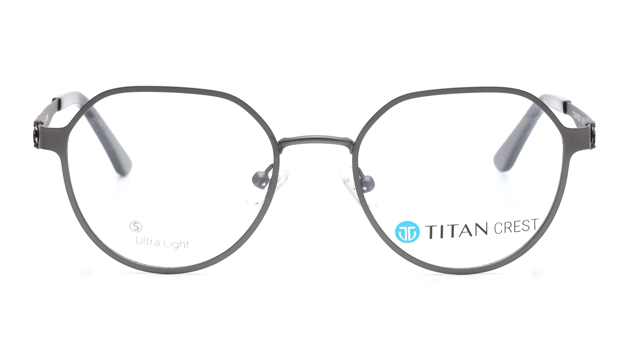 Image 1 of Grey Round Eyeglasses for Men and Women from Titan Available at Titan Eye+