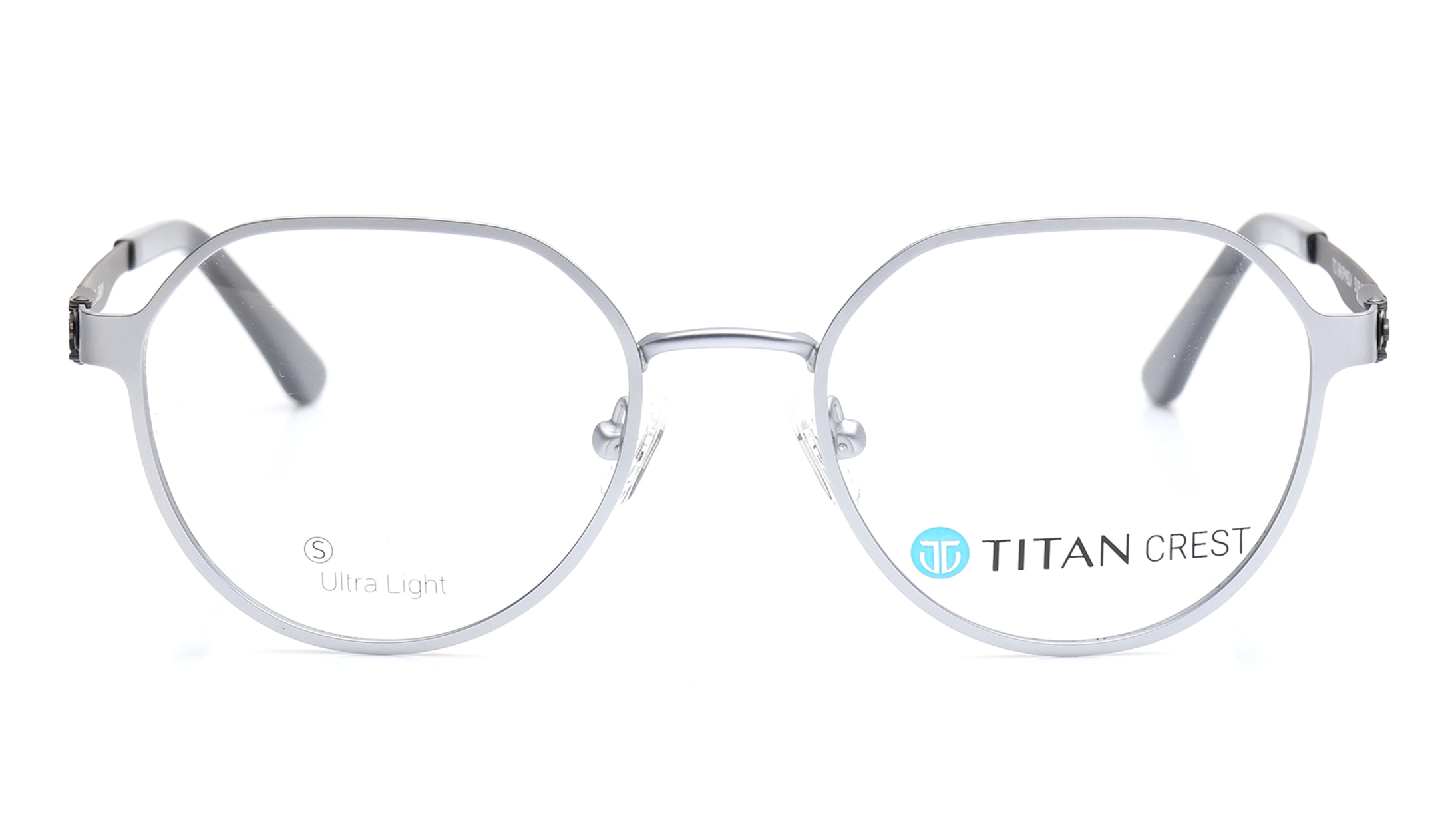 Image 1 of Silver Round Eyeglasses for Men and Women from Titan Available at Titan Eye+