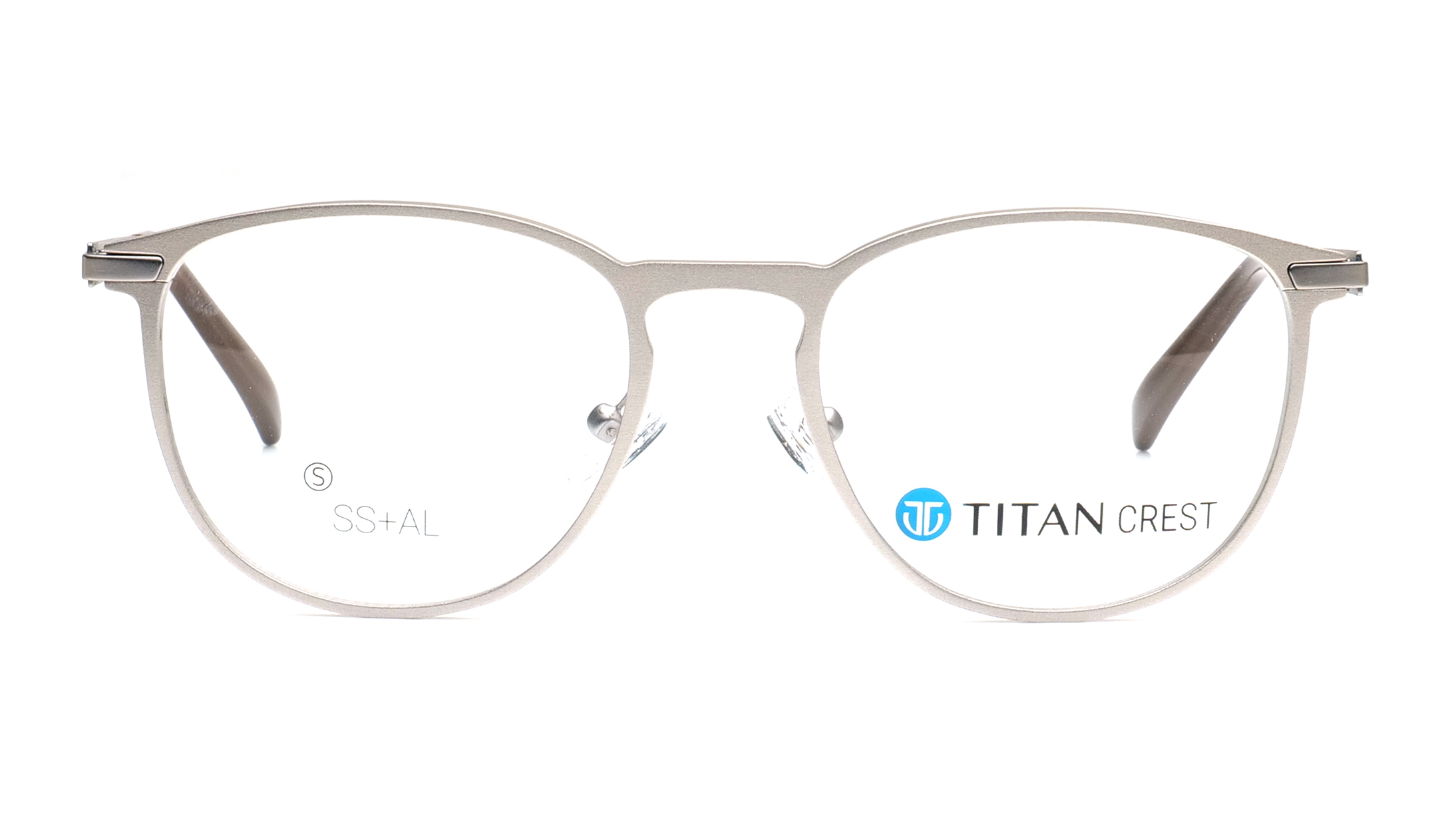Image 1 of Titan Crest Round Gold  Rimmed Eyeglasses for Men and Women from Titan Available at Titan Eye+