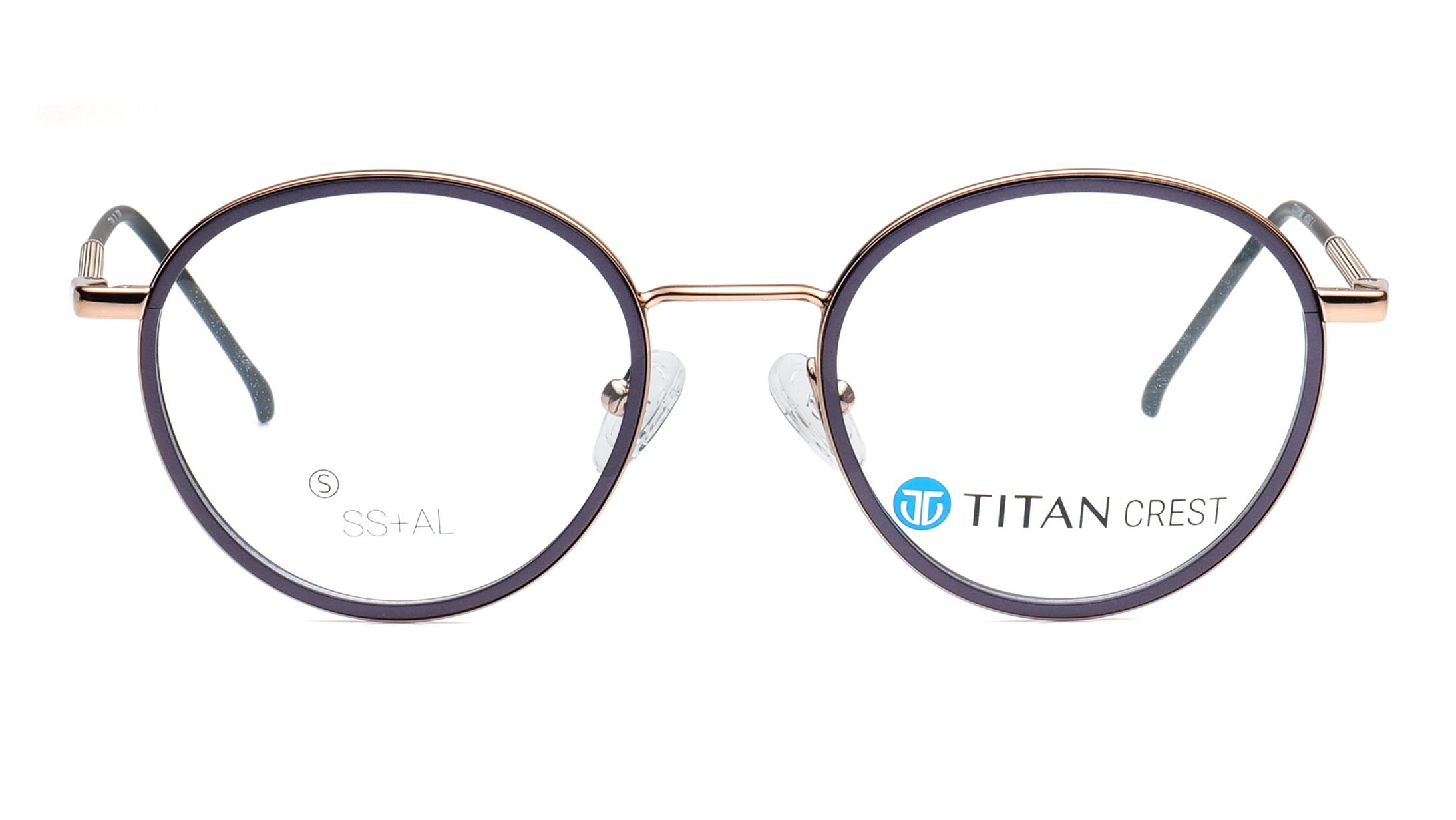 Image 1 of Brown Round Eyeglasses for Men and Women from Titan Available at Titan Eye+