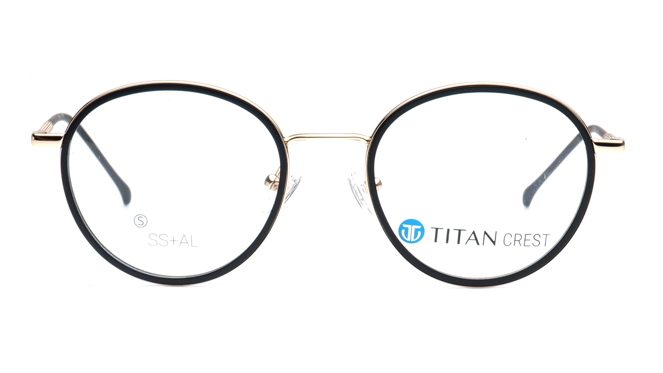 Image 1 of Gold Round Eyeglasses for Men and Women from Titan Available at Titan Eye+