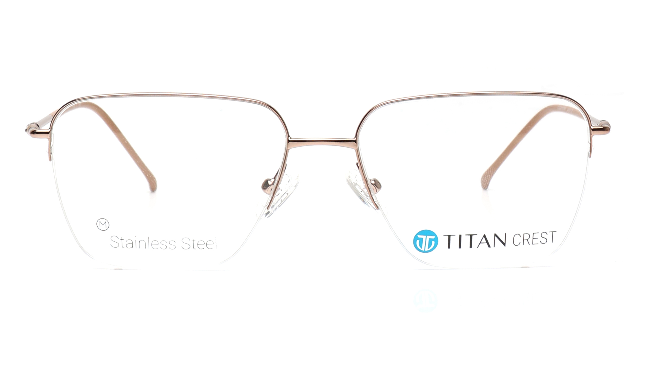 Image 1 of Brown Square Eyeglasses for Men from Titan Available at Titan Eye+