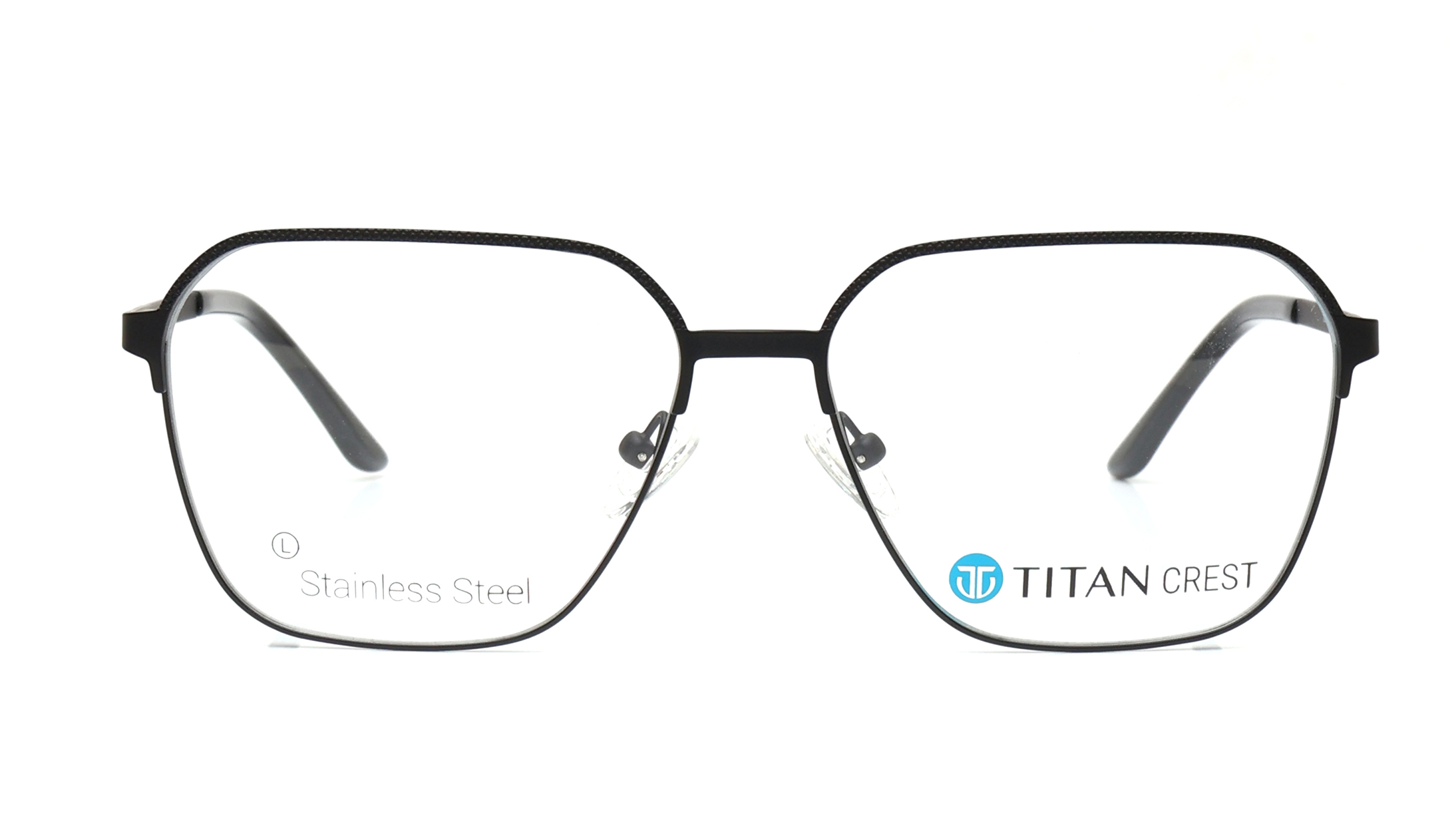 Image 1 of Black Square Eyeglasses for Men from Titan Available at Titan Eye+