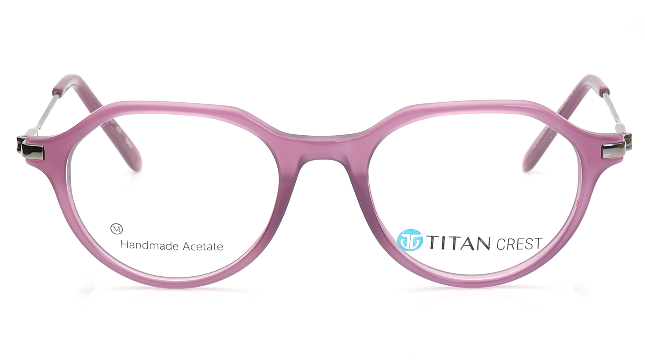 Image 1 of Purple Geometric Eyeglasses for Men and Women from Titan Available at Titan Eye+