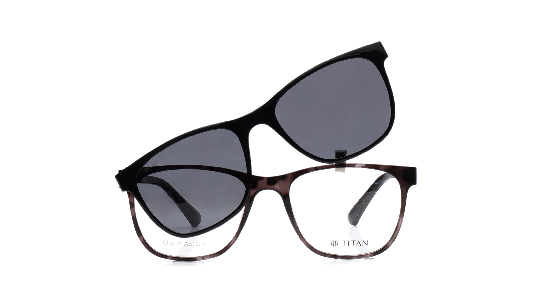 Image 1 of Brown Square Eyeglasses for Men and Women from Titan Available at Titan Eye+