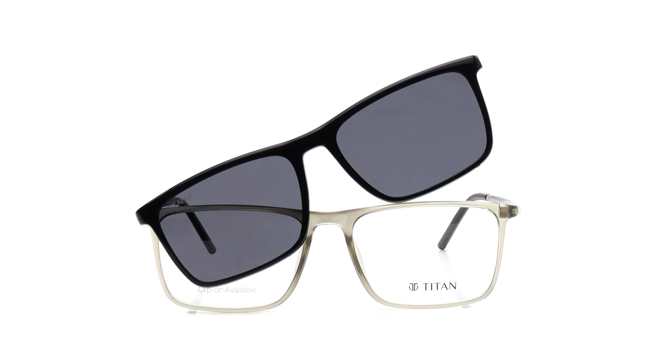 Image 1 of Green Rectangle Eyeglasses for Men and Women from Titan Available at Titan Eye+