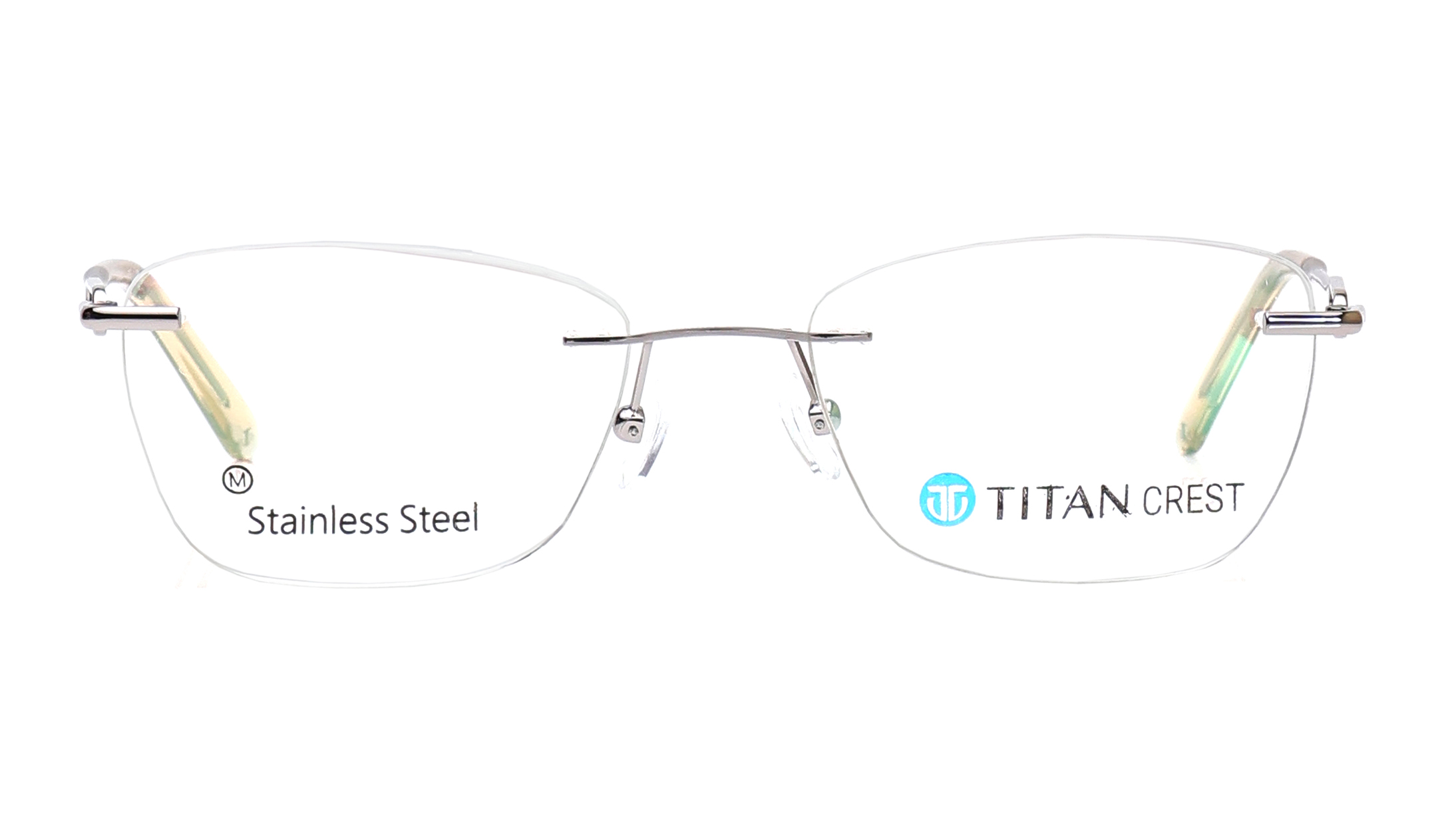Image 1 of Grey Cat Eye Eyeglasses for Women from Titan Available at Titan Eye+