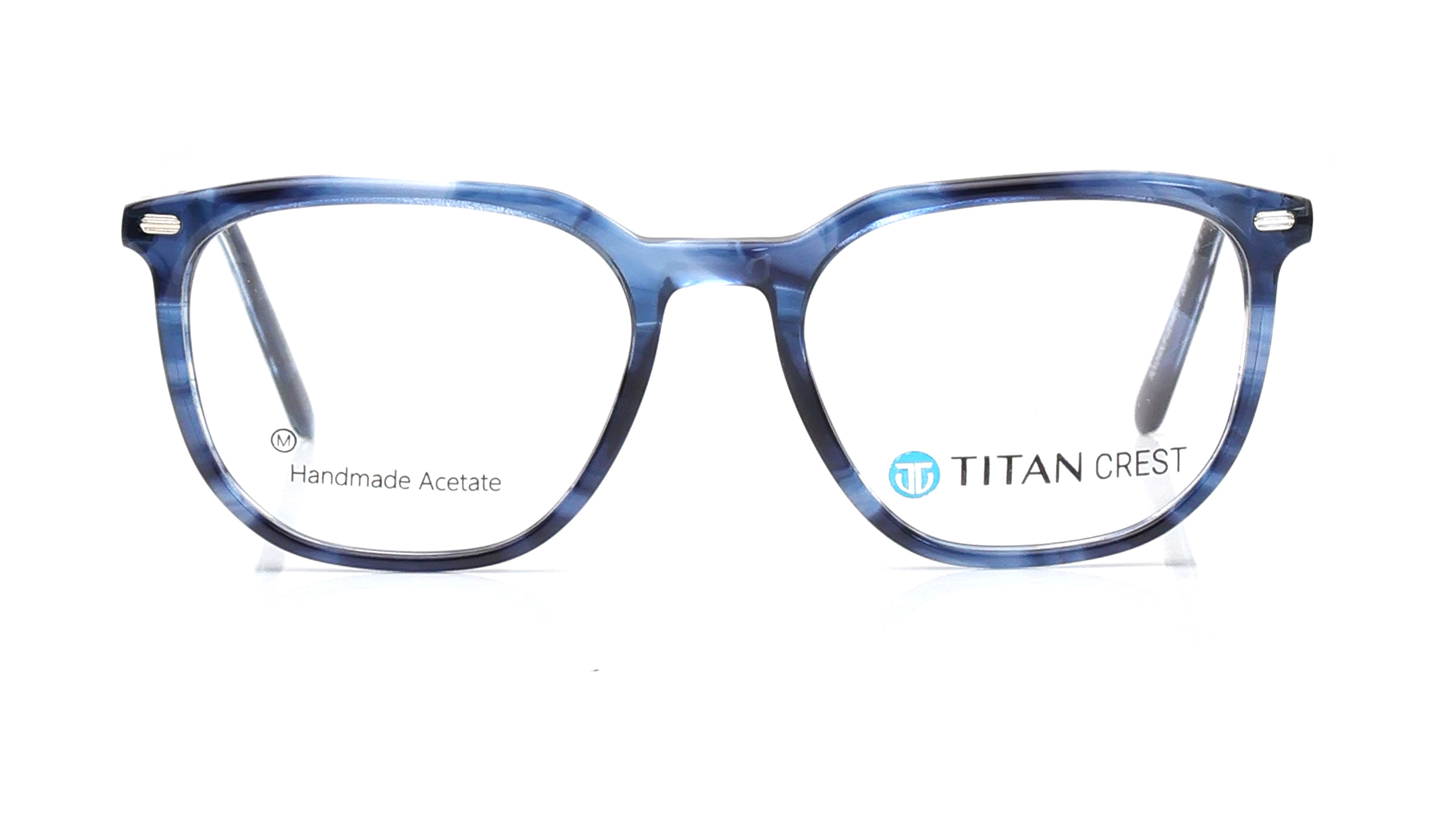 Image 1 of Blue Round Eyeglasses for Men and Women from Titan Available at Titan Eye+