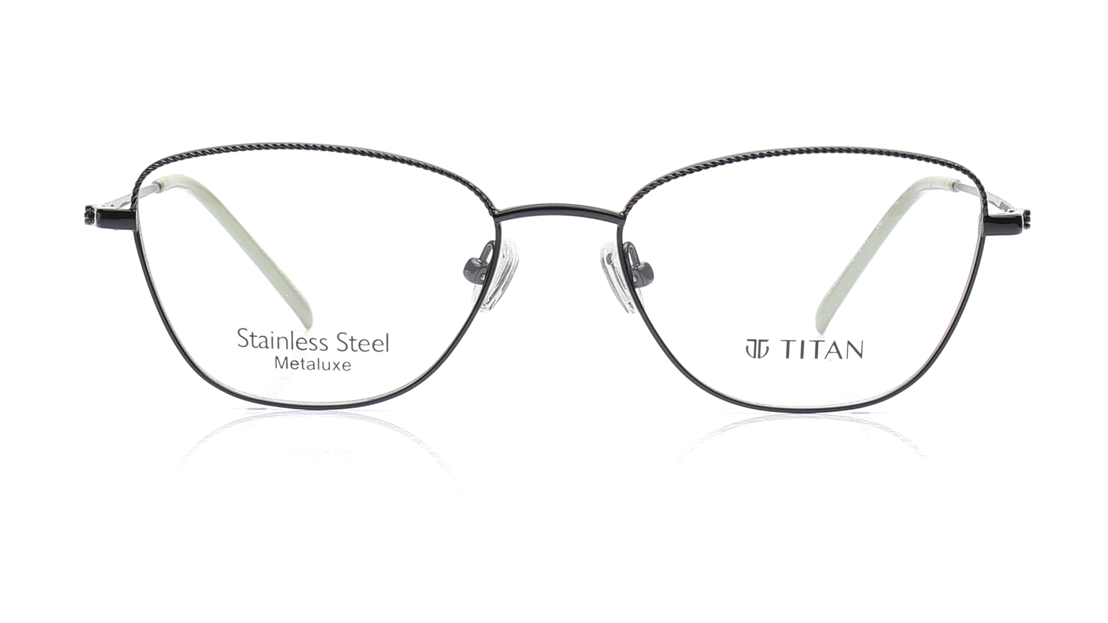 Image 1 of Brown CatEye Eyeglasses for Women from Titan Available at Titan Eye+