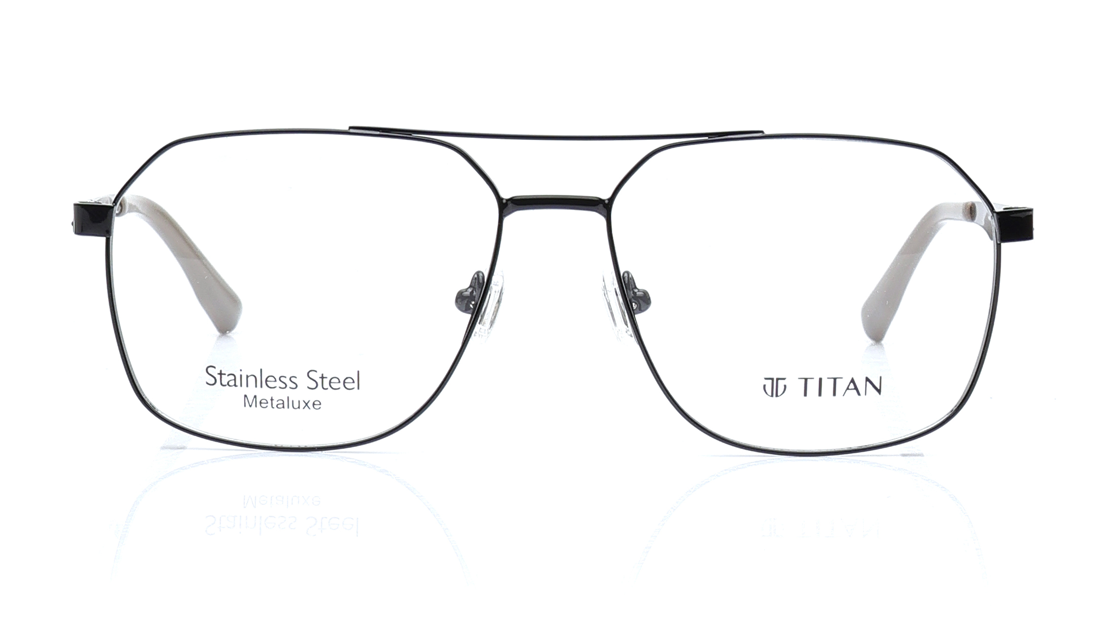Image 1 of Brown Navigator Eyeglasses for Men from Titan Available at Titan Eye+