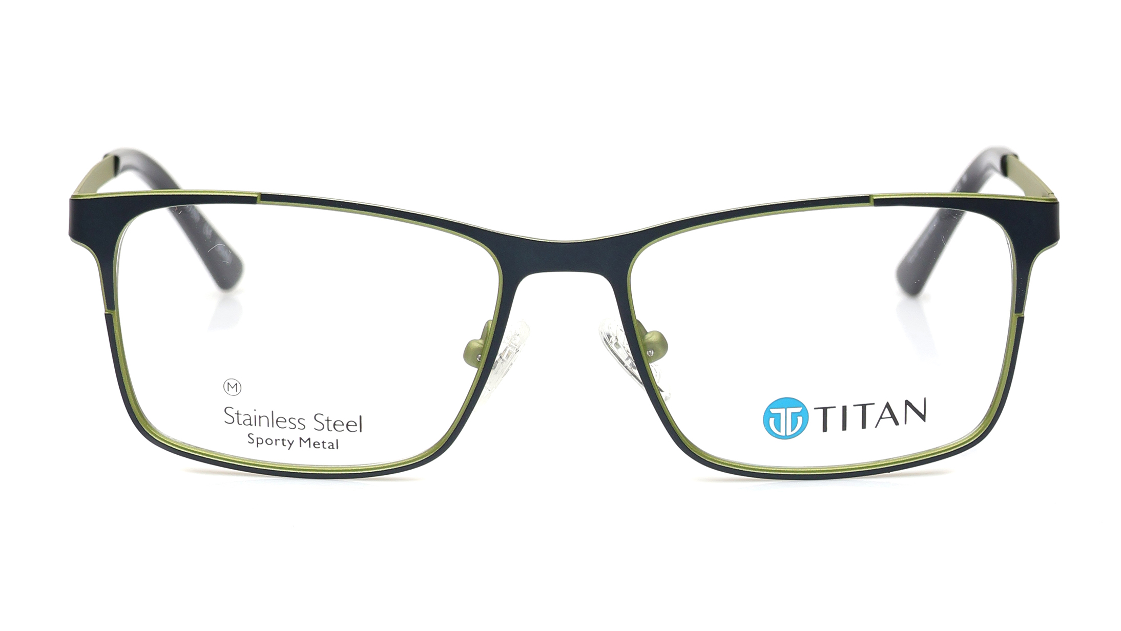 Image 1 of Black Rectangle Eyeglasses for Men from Titan Available at Titan Eye+