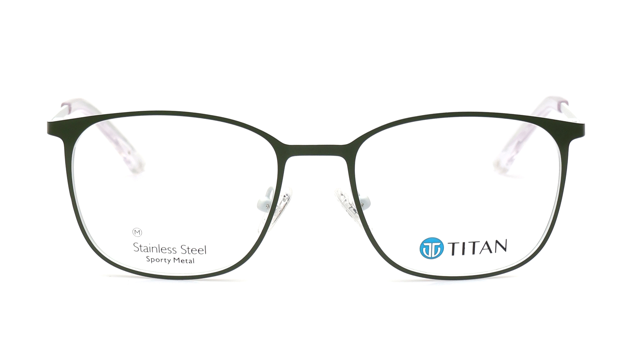 Image 1 of Green Round Eyeglasses for Men from Titan Available at Titan Eye+