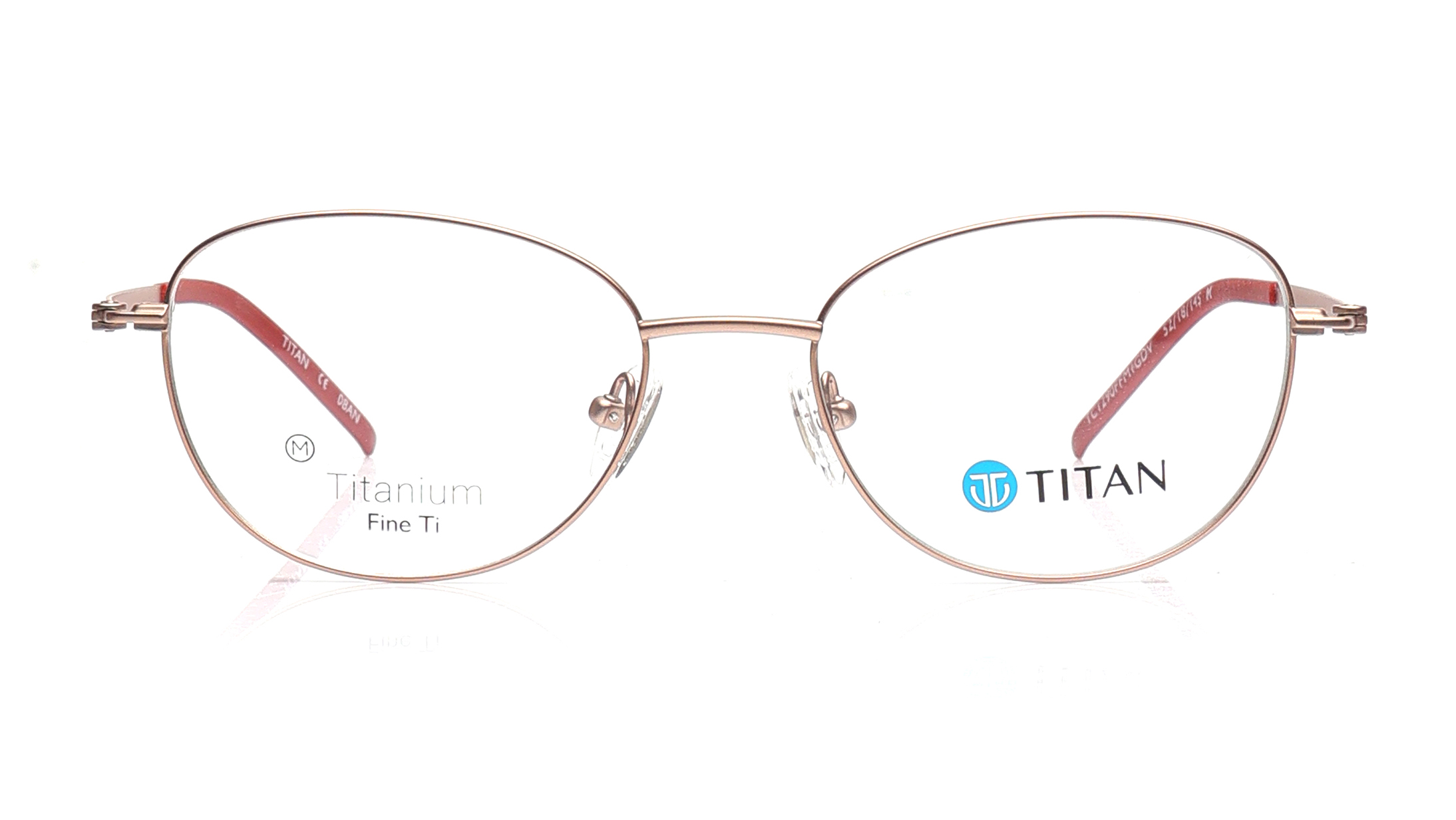 Image 1 of Gold Round Eyeglasses for Women from Titan Available at Titan Eye+