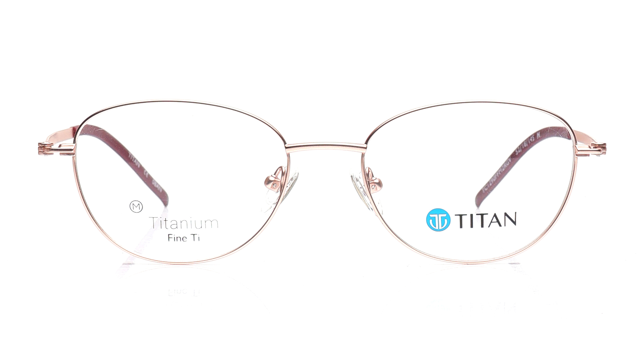Image 1 of Rose Gold Round Eyeglasses for Women from Titan Available at Titan Eye+