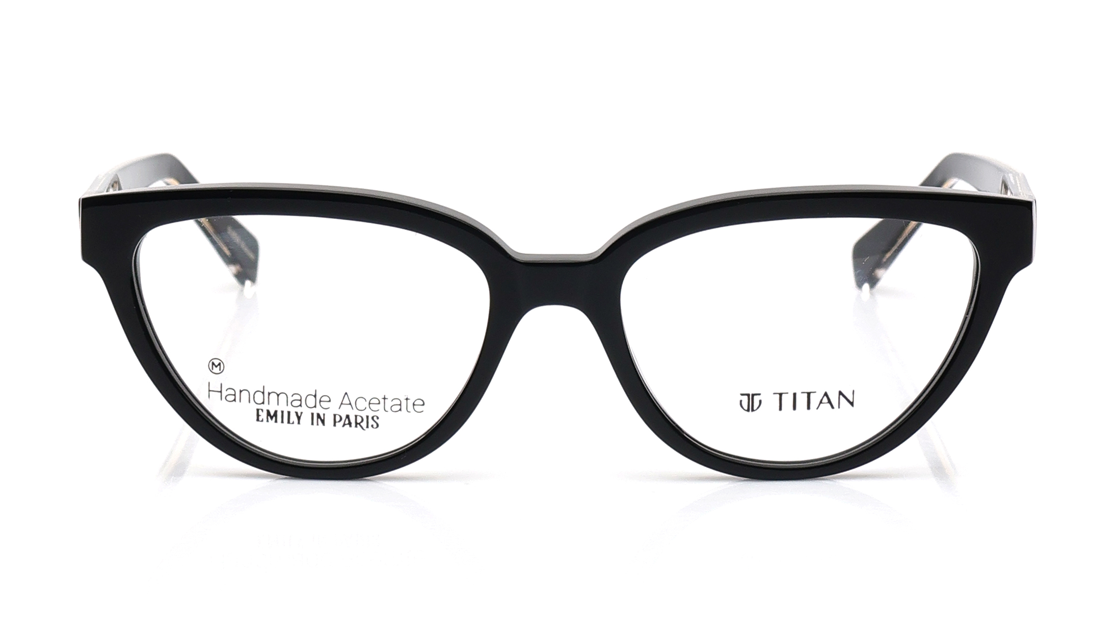 Image 1 of Black CatEye Eyeglasses for Women from Titan Available at Titan Eye+