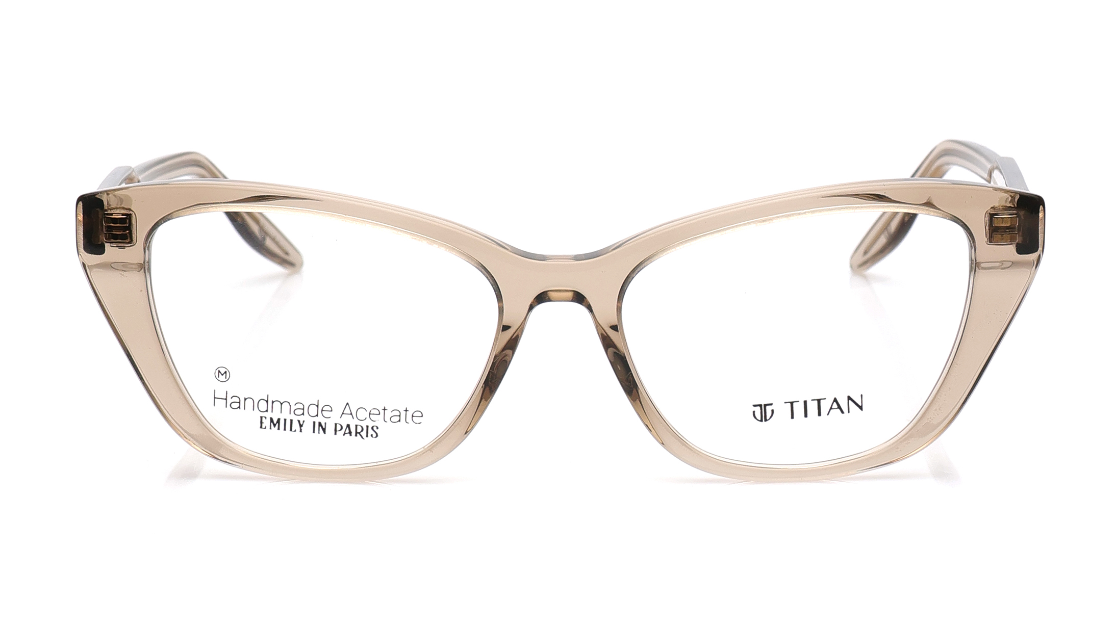 Image 1 of Brown CatEye Eyeglasses for Women from Titan Available at Titan Eye+