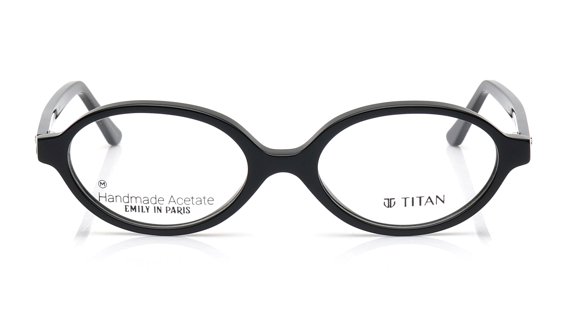 Image 1 of Black CatEye Eyeglasses for Women from Titan Available at Titan Eye+