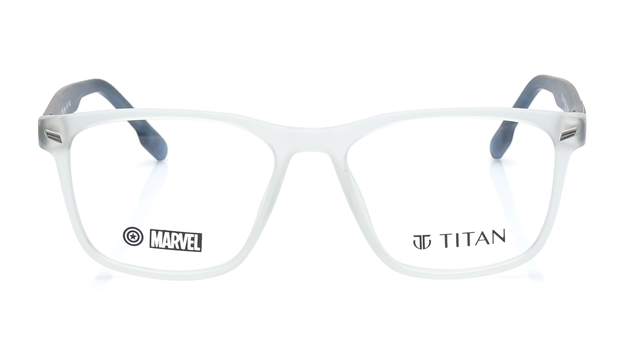 Image 1 of Transparent Square Eyeglasses for Men from Titan Available at Titan Eye+