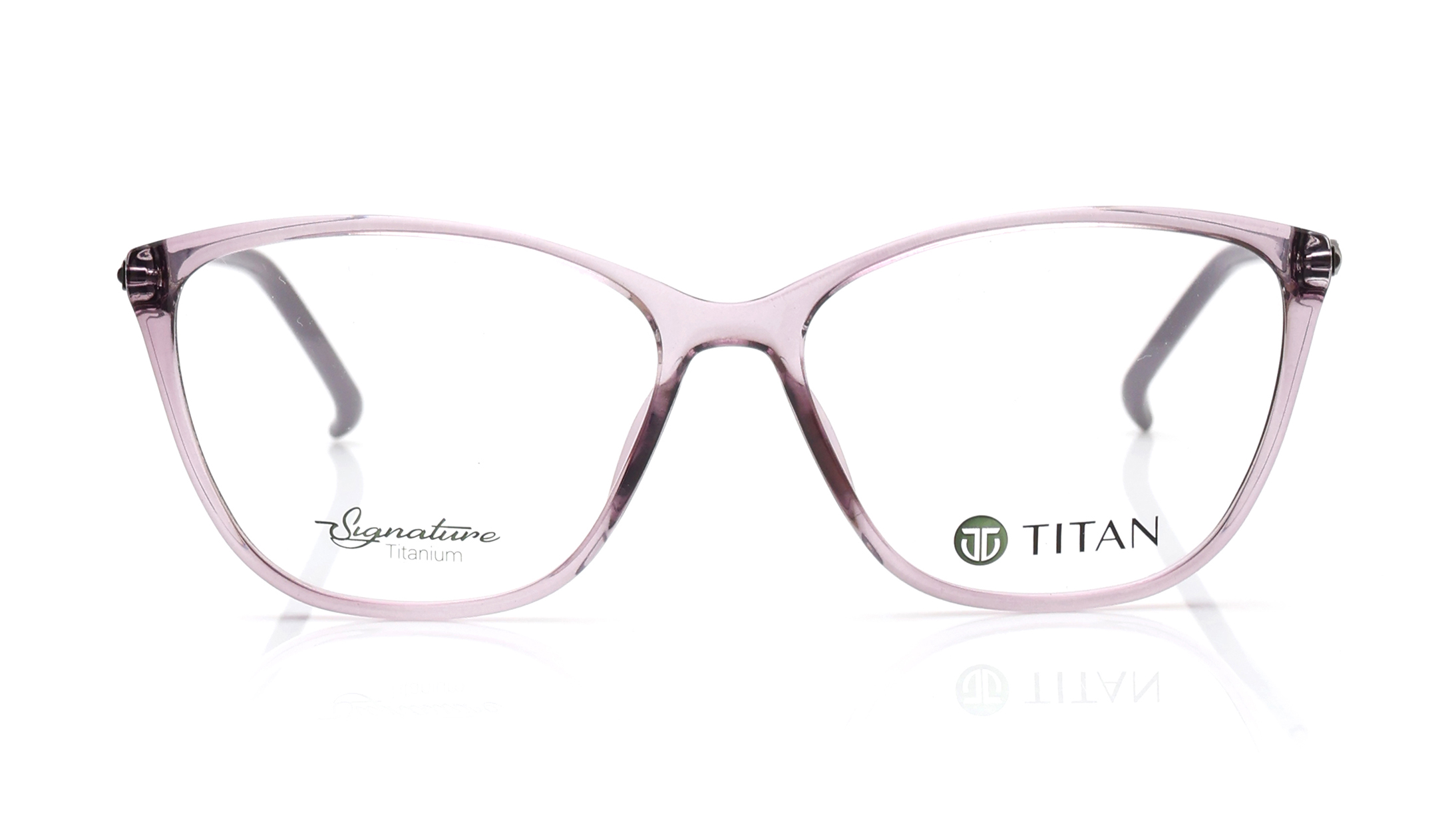 Image 1 of Purple Square Eyeglasses for Women from Titan Available at Titan Eye+