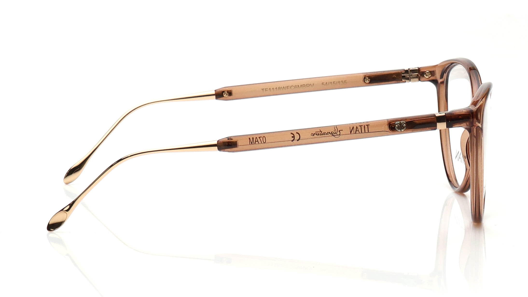 Image 3 of Brown CatEye Eyeglasses for Women from Titan Available at Titan Eye+