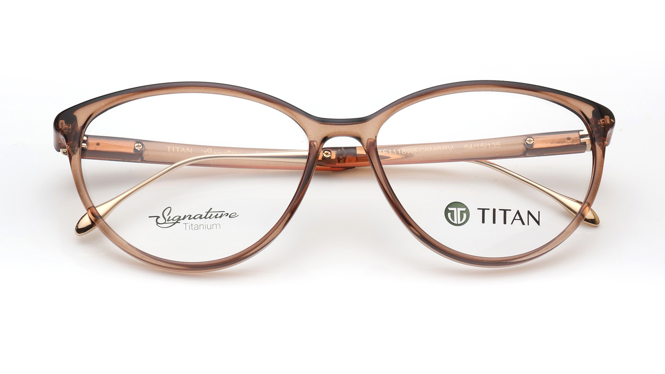 Image 6 of Brown CatEye Eyeglasses for Women from Titan Available at Titan Eye+