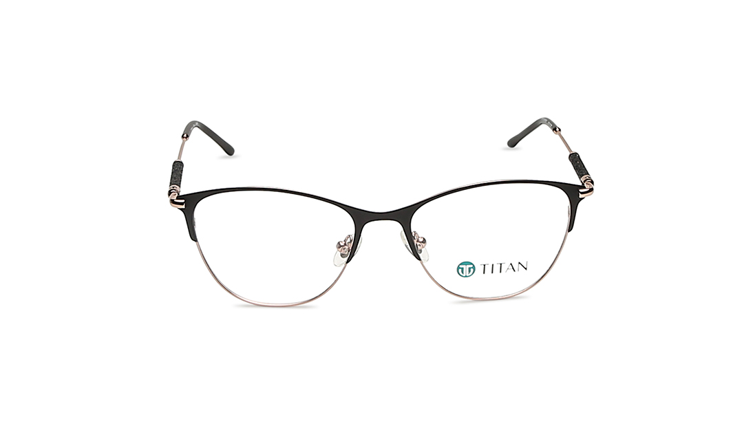 Image 1 of Black CatEye Rimmed Eyeglasses(TF1121WFM1V) from Fastrack Available at Titan Eye+