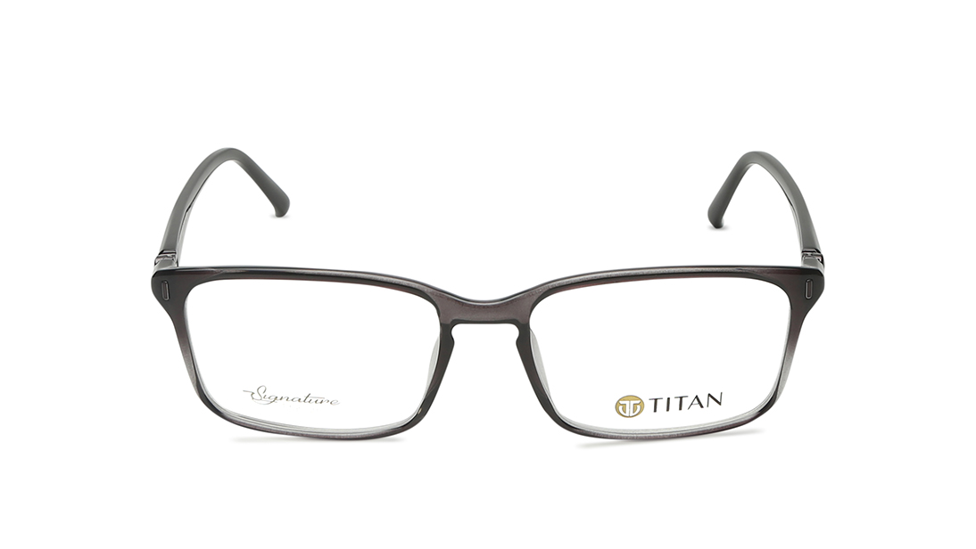 Image 1 of Grey Rectangle Men Eyeglasses (TF1152MFC2V|53) from Titan Available at Titan Eye+