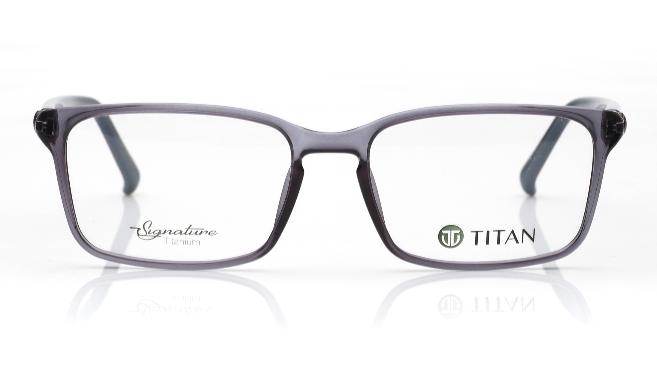 Image 1 of Blue Rectangle Eyeglasses for Men from Titan Available at Titan Eye+