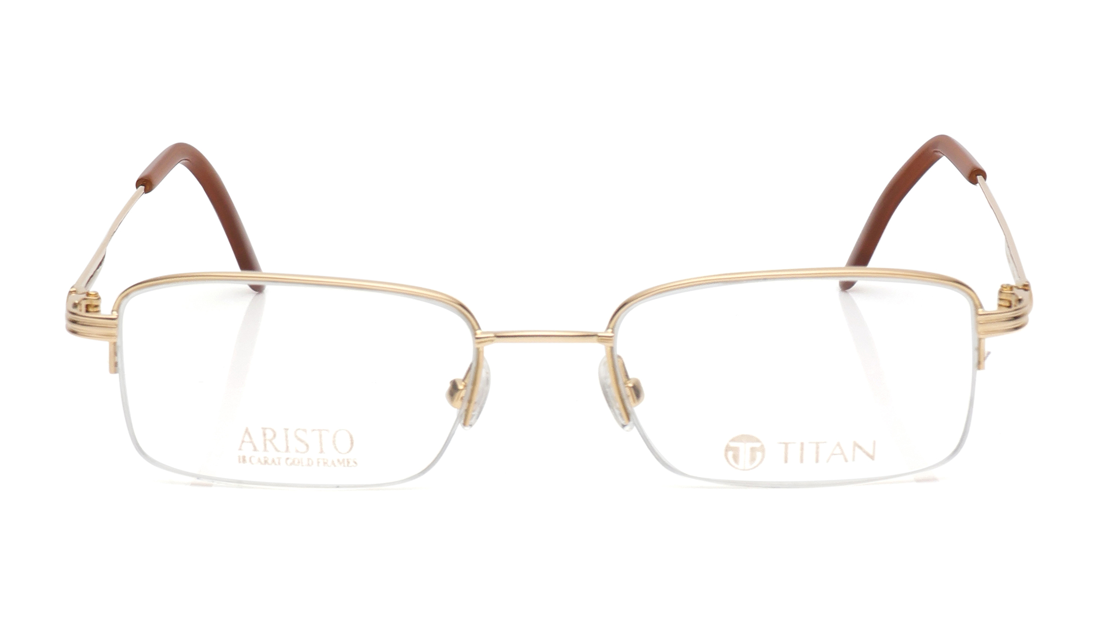 Image 1 of 18KT Gold Rectangle Eyeglasses for Men and Women - Aristo By Tanishq from Aristo Available at Titan Eye+