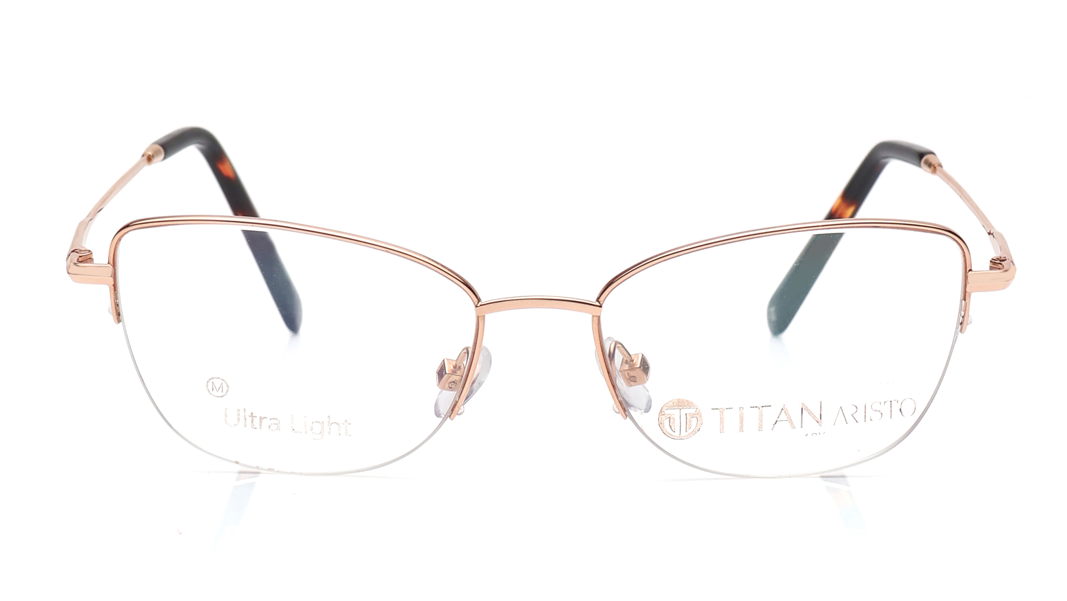 Image 1 of Rose Gold CatEye Eyeglasses for Women - Aristo By Tanishq from Aristo Available at Titan Eye+