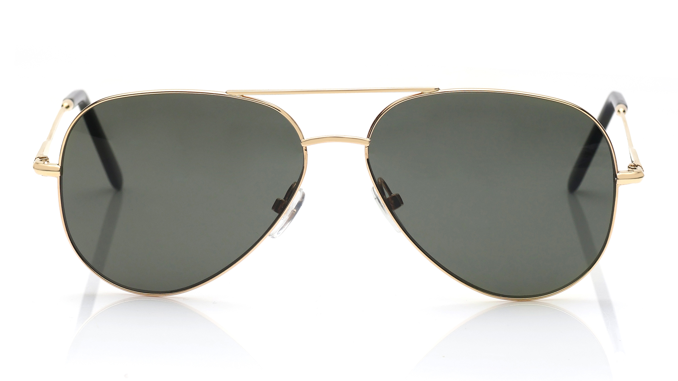 Image 1 of Gold Aviator Sunglasses for Men and Women from Aristo Available at Titan Eye+