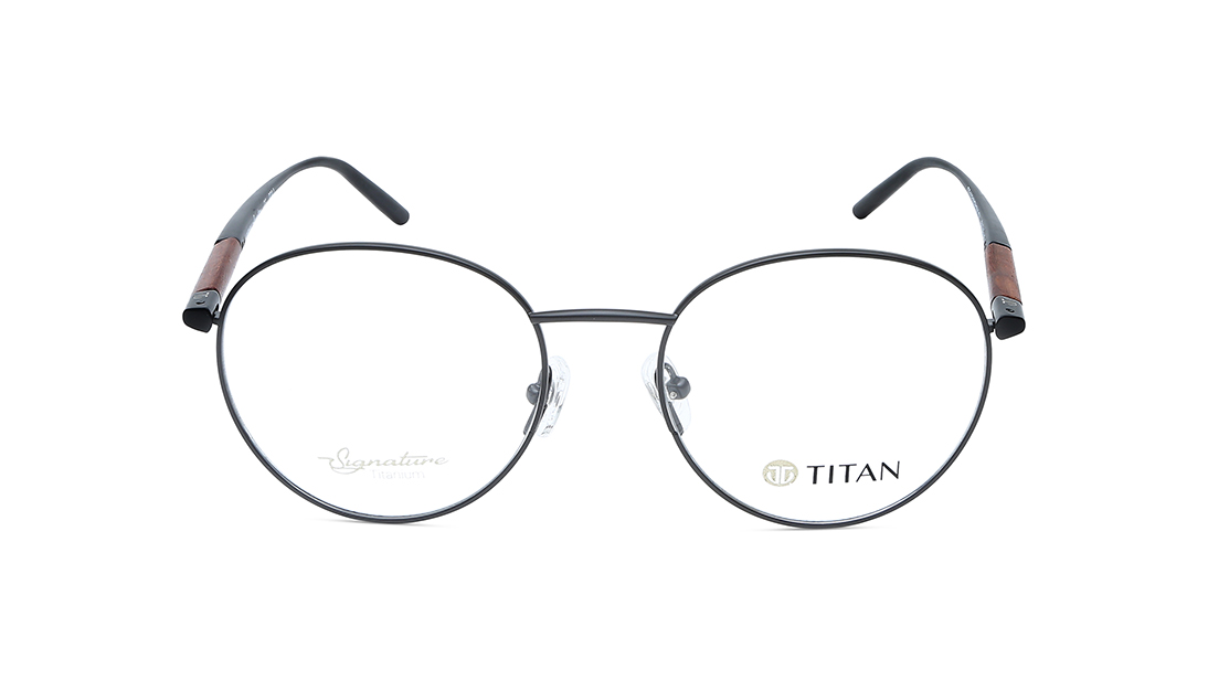 Image 1 of Black Square Eyeglasses for Men from Titan Available at Titan Eye+