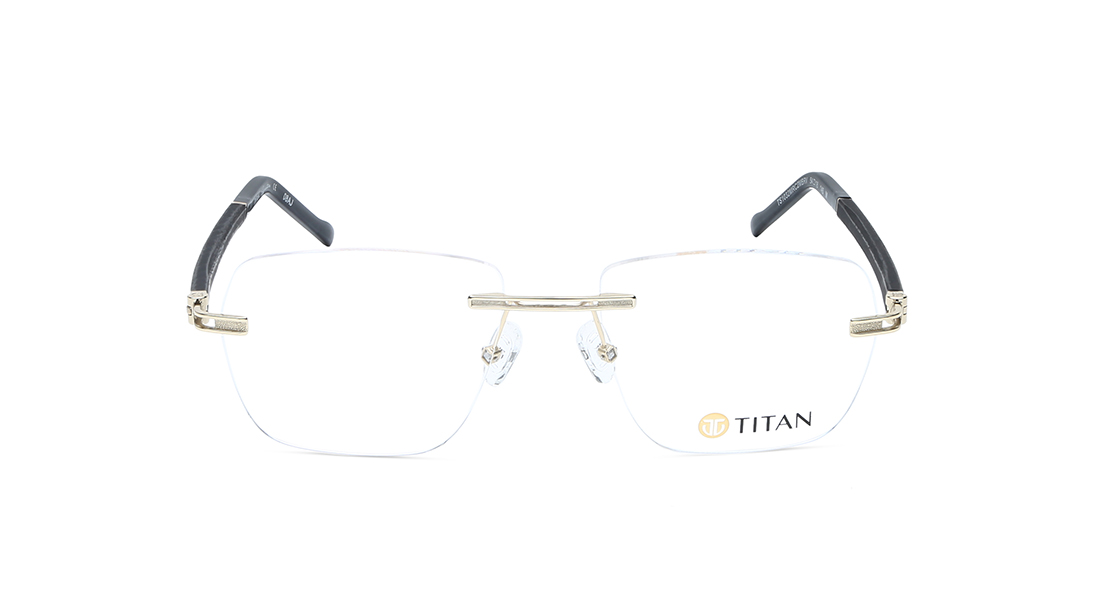 Image 1 of Gold Navigator Men Eyeglasses ( TS1032MRC2MBRV|54) from Titan Available at Titan Eye+