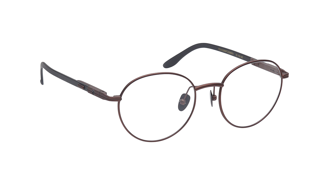 Image 2 of Brown Geometric Rimmed Eyeglasses for Men from Titan Available at Titan Eye+